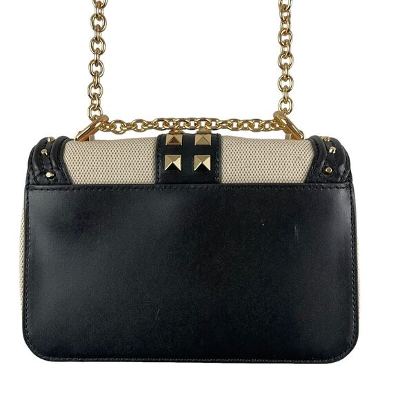 Michael By Michael Kors Soho Small Frameout Chain Shoulder Bag Natural Black - Picture 2 of 5